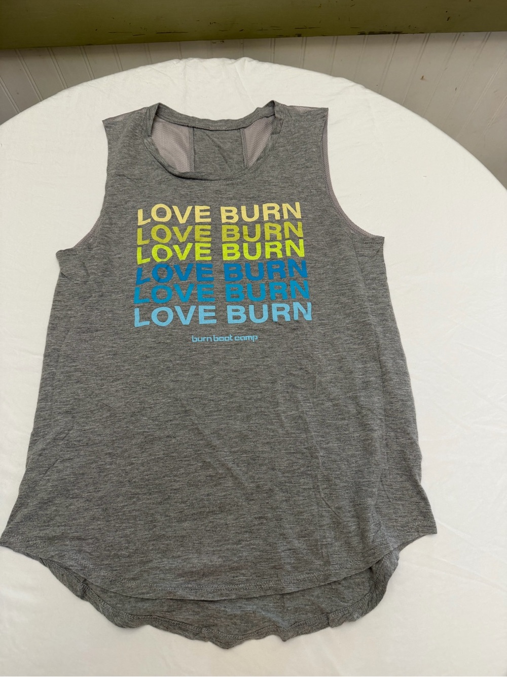 Women's Gray 'Love Burn' Graphic Tank Top